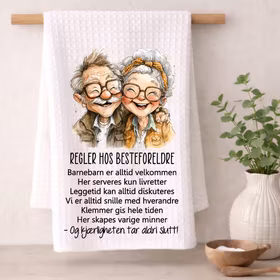 Kjøkkenhåndkle, regler hos besteforeldre