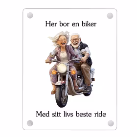 Her bor en biker..