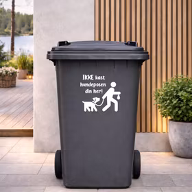 Ikke kast søppelposen din her!