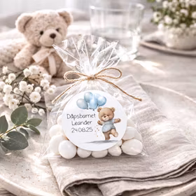 Personaliserte etiketter, blå