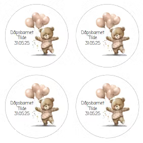 Personaliserte etiketter, rosa