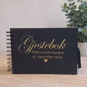 Gjestebok m/ valgfri tekst