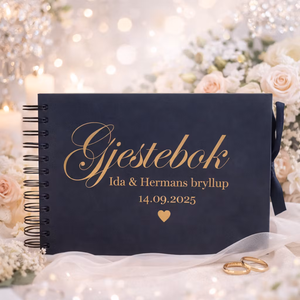 Gjestebok m/ valgfri tekst