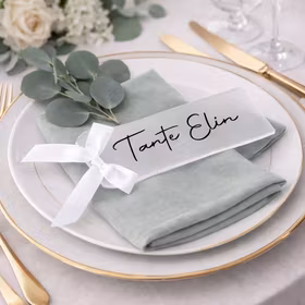 Personaliserte bordkort, frostet (10 stk)