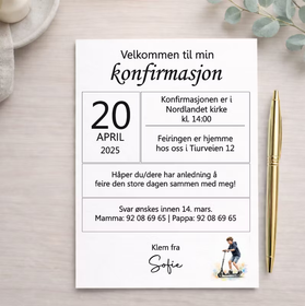 Sparkesykkel - invitasjon