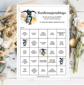 Skater - konfirmasjonsbingo