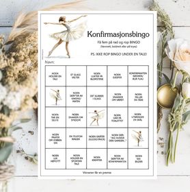 Ballerina - konfirmasjonsbingo