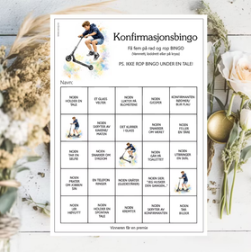 Sparkesykkel - konfirmasjonsbingo