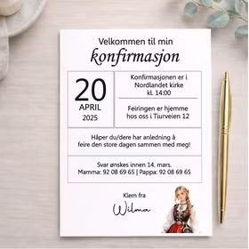 Konfirmasjonsjente - invitasjon
