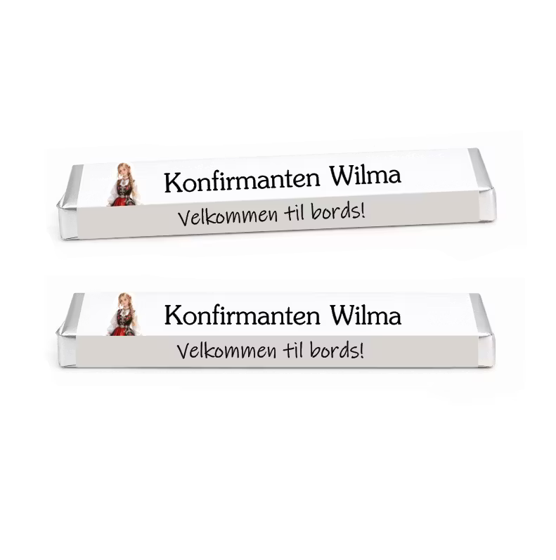 Konfirmasjonsjente (velg hårfarge) - konfirmasjonsark