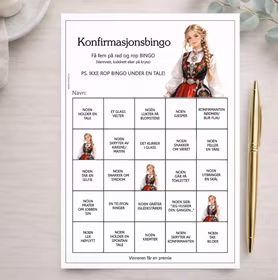 Konfirmasjonsjente - konfirmasjonsbingo