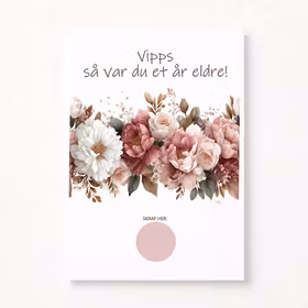 Skrapekort - Blomster