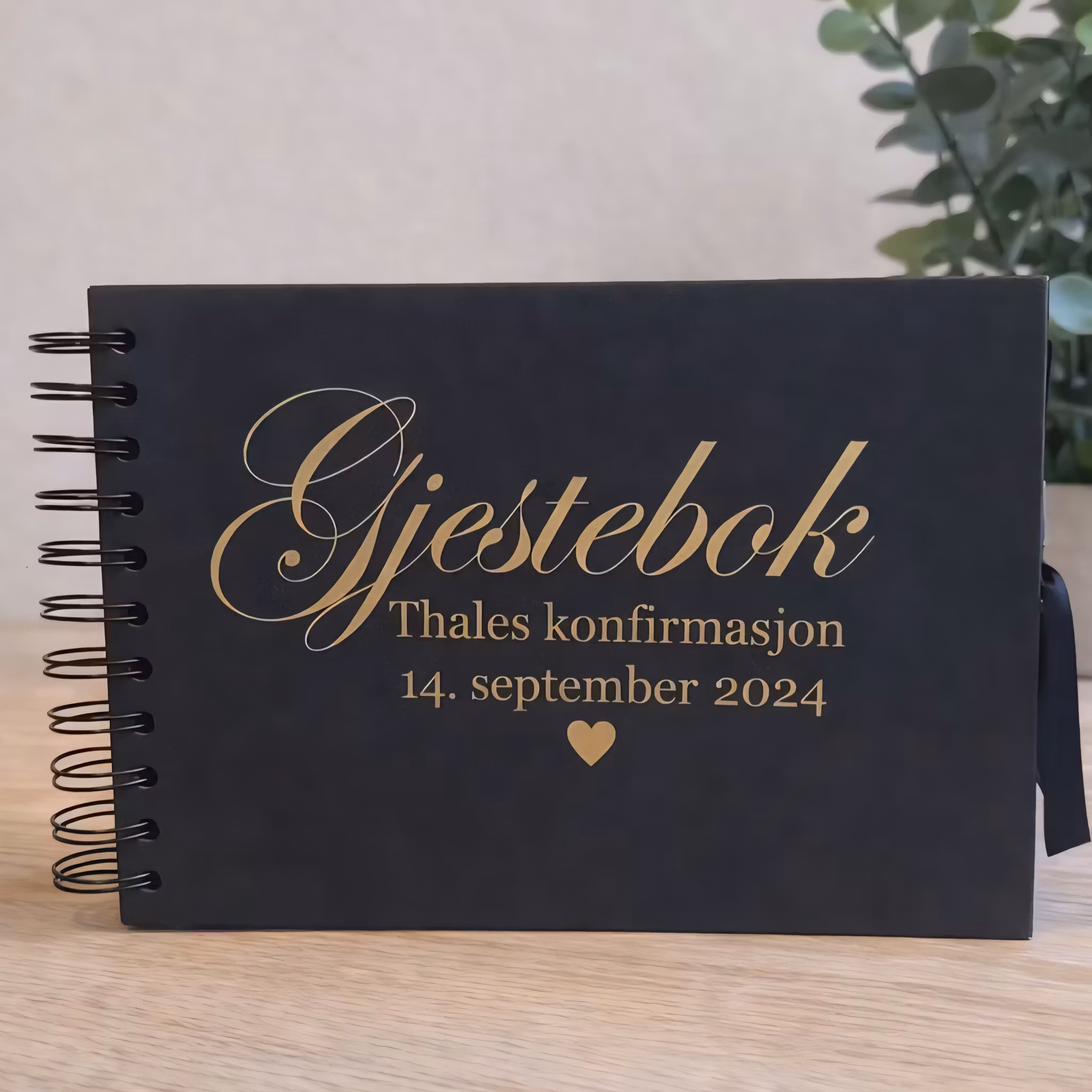 Gjestebok m/ valgfri tekst