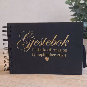 Gjestebok m/ valgfri tekst