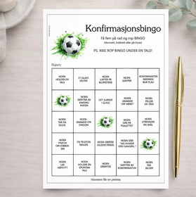 Fotball - konfirmasjonsbingo