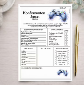 Konfirmasjonsark - Gaming