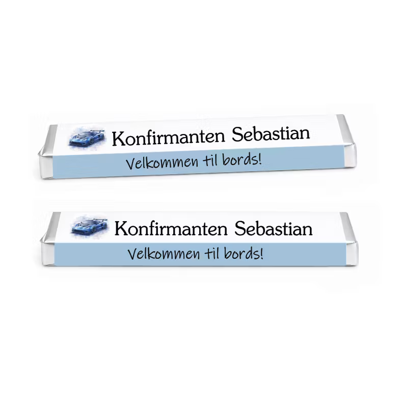 Konfirmasjonsark - Racerbil