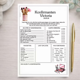 Konfirmasjonsark - Makeup