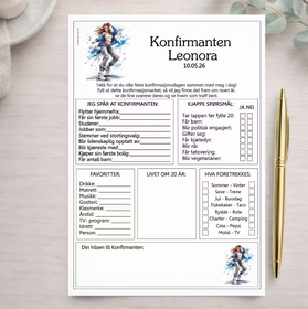 Konfirmasjonsark - Danser