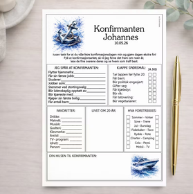 Konfirmasjonsark - Maritimt