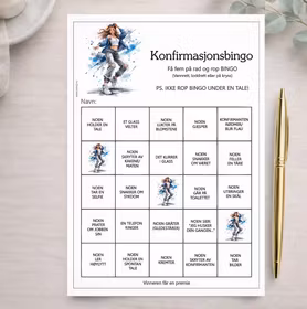 Danser - konfirmasjonsbingo