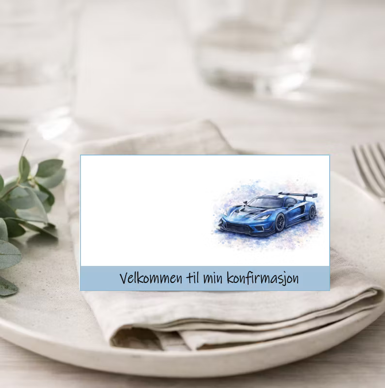 Bordkort (10 stk) - velg design