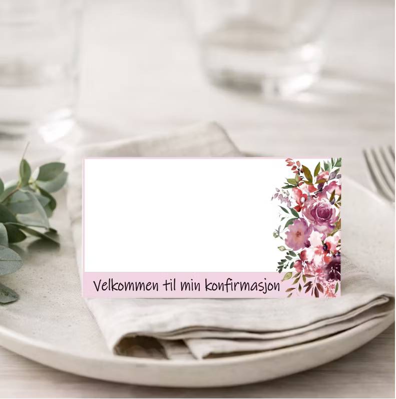 Bordkort (10 stk) - velg design