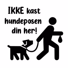 Ikke kast søppelposen din her!