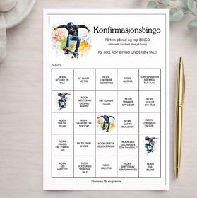 Konfirmasjonsbingo - Skater