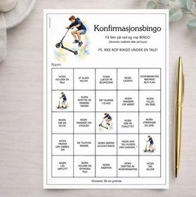 Konfirmasjonsbingo - Sparkesykkel