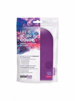 MINETAN Life Is Better In Color Brozne on Applicator Mitt