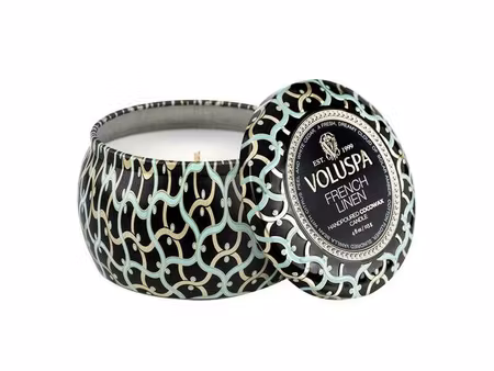 Voluspa Mini Tin Candle - FRENCH LINEN