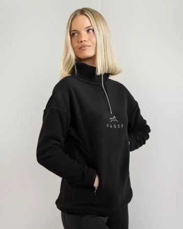 Fager Molly Half-zip fleece genser, sort
