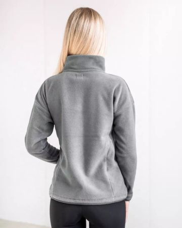 Fager Molly Half-zip fleece genser, grå
