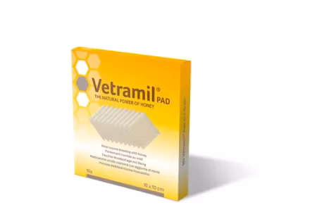 Vetramil Honningkompress 10x10 cm, 10 stk