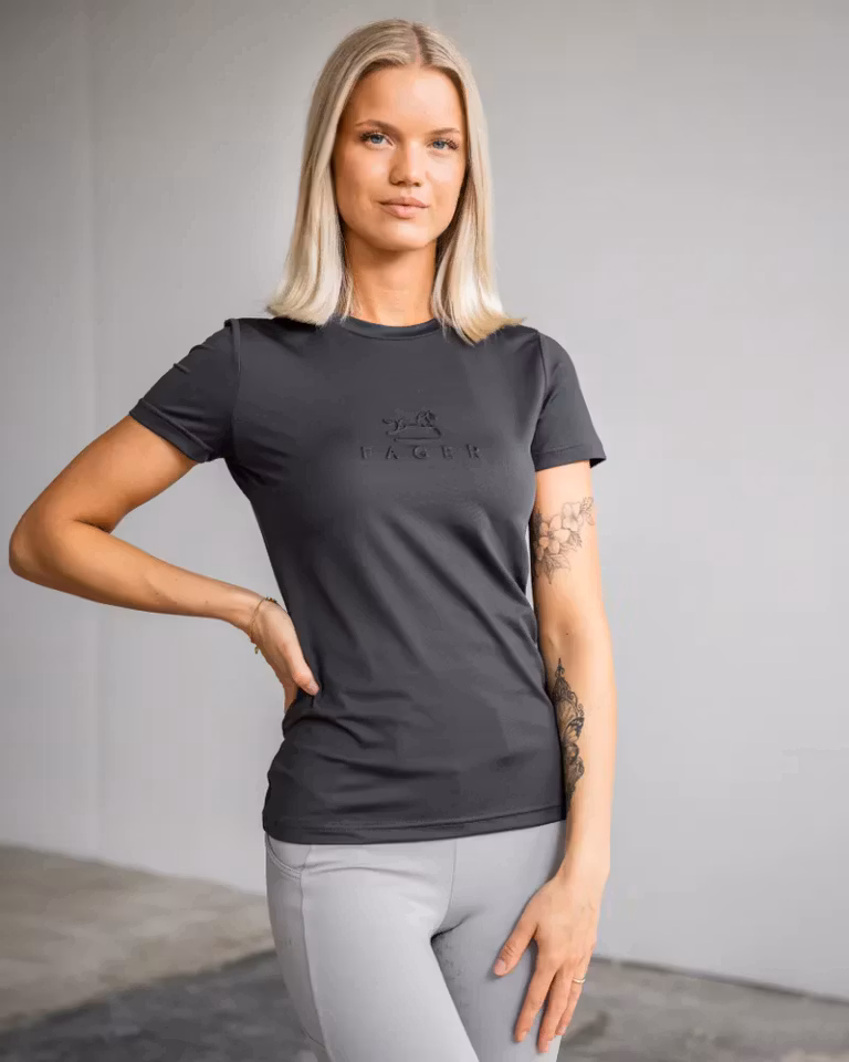 Fager Ida Short sleeve T-skjorte, mørk grå