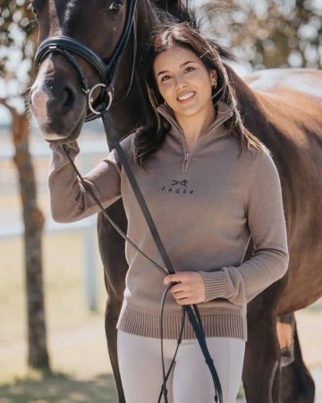 Fager Kim half-zip genser, beige