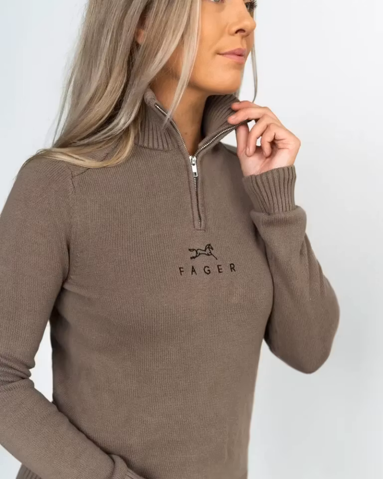 Fager Kim half-zip genser, beige