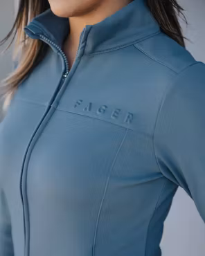 Fager Vera Full-zip sport sweater, isblå
