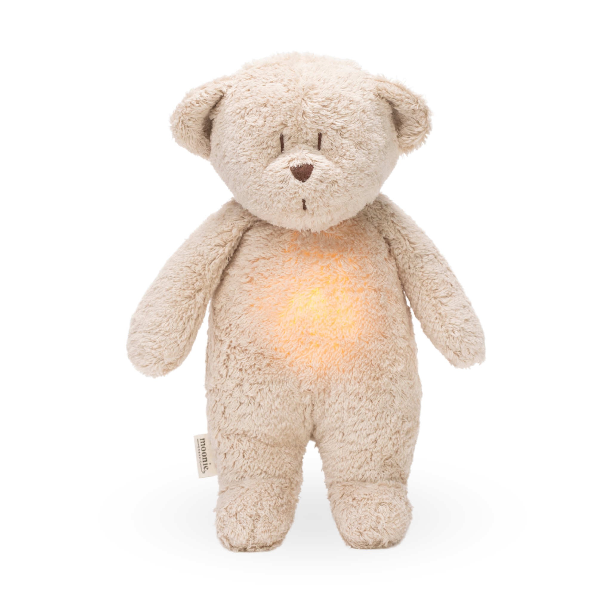 Moonie 2.0 The Organic Humming Bear Nalle med lampa och ljud Sand