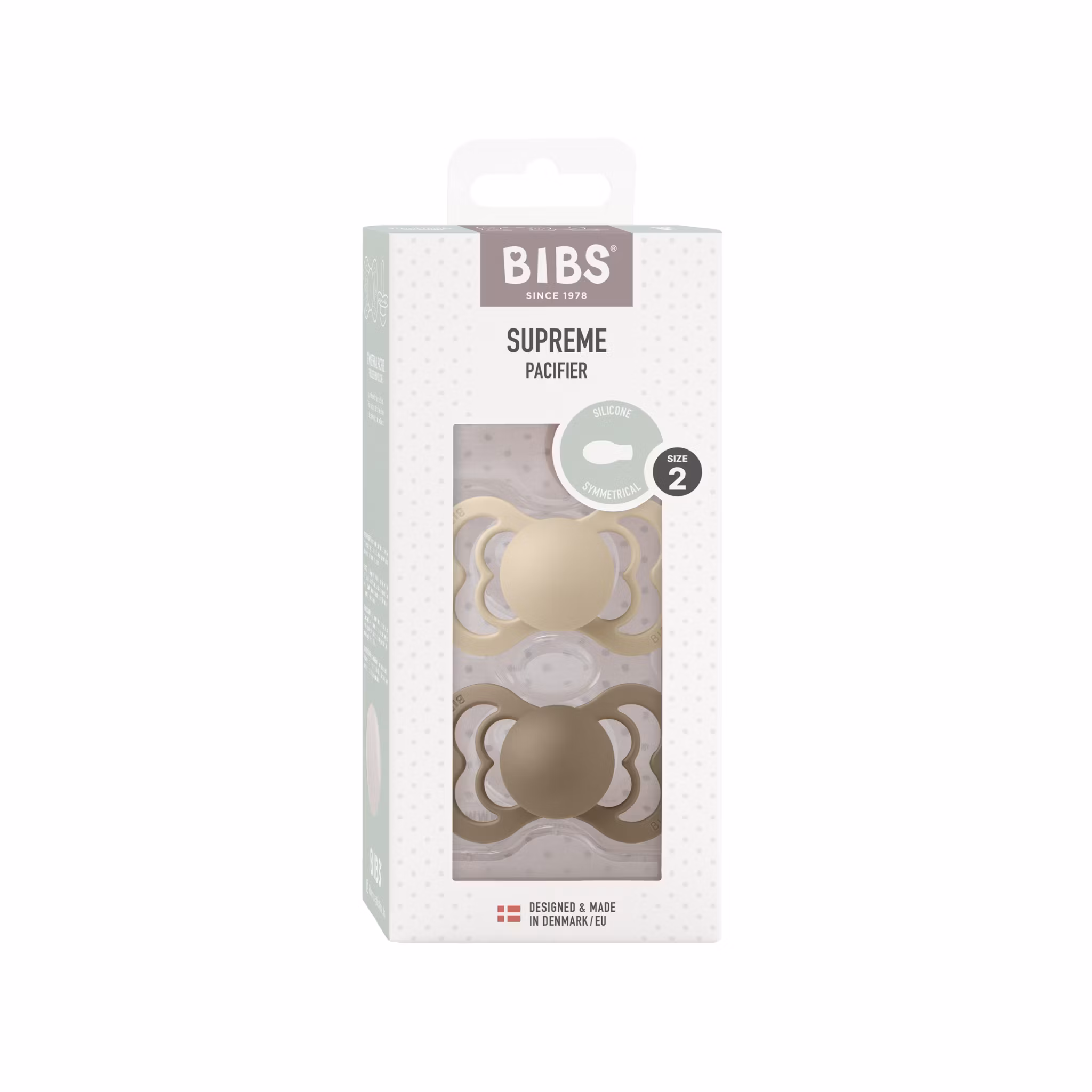 BIBS Supreme nappar Vanilla/Dark Oak 2-pack