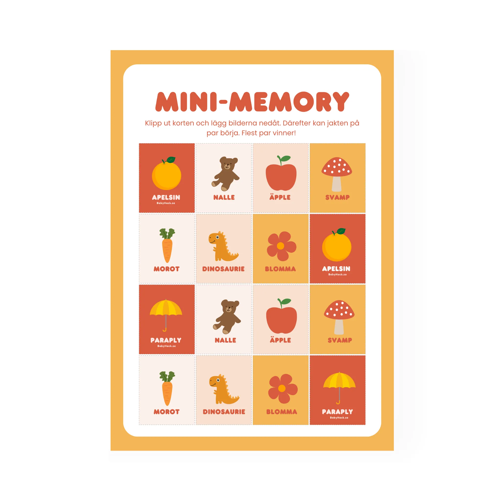 Mini-memory | Sunny - Noggrant utvalda barnprodukter från ...