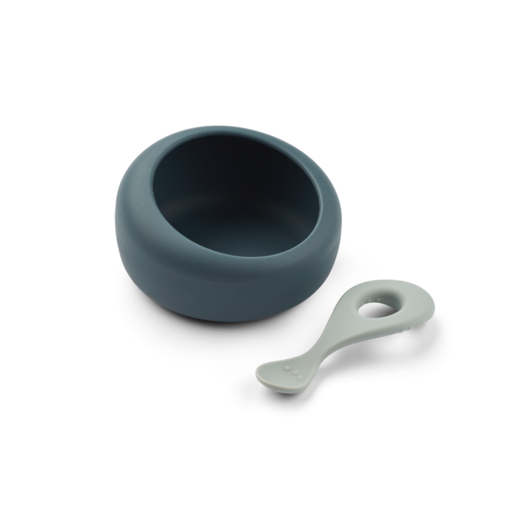 Liewood Sparia matset skål + sked Whale blue/Dove blue