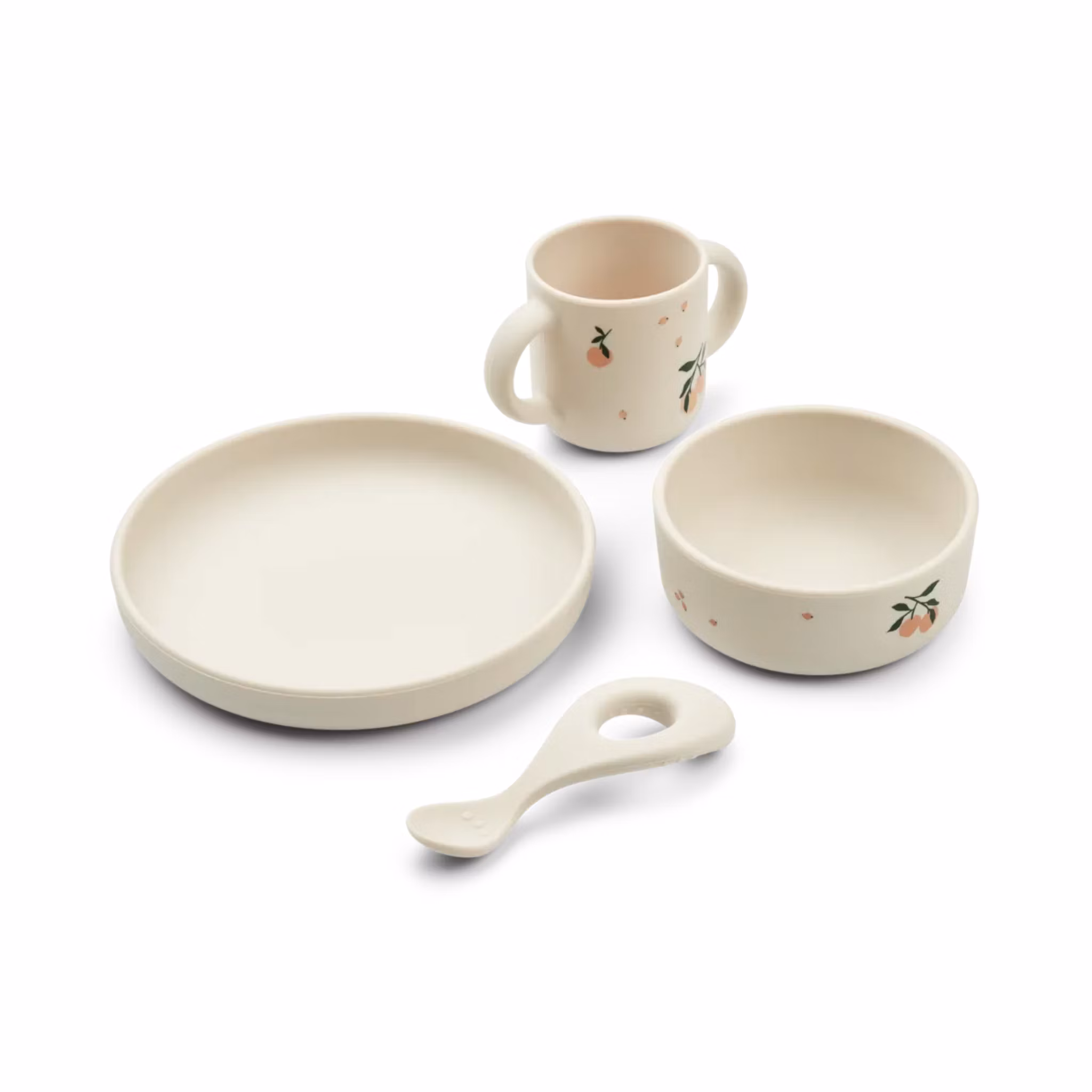 Liewood Vivi Mönstrad barnservis Peach/Sea shell mix