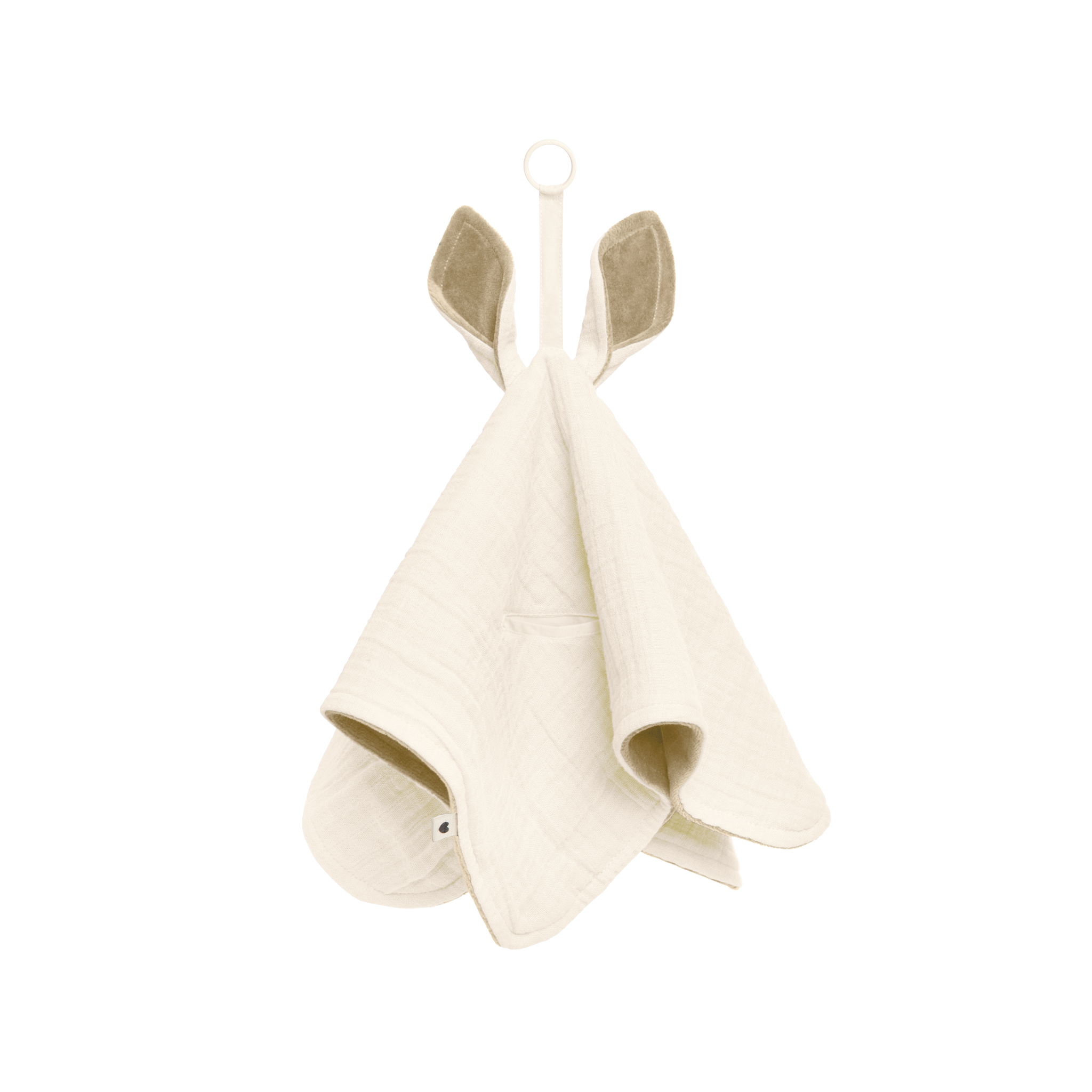 BIBS Snuttefilt med napphållare Kangaroo Ivory