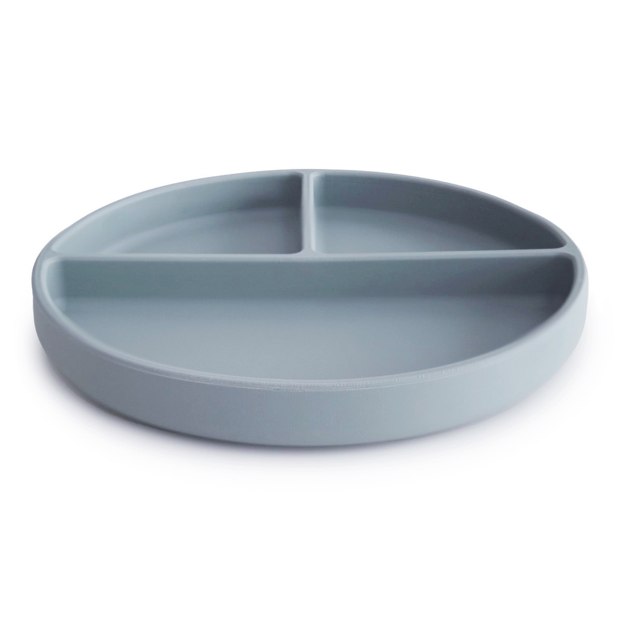 Mushie Uppdelad tallrik med sugpropp Powder blue