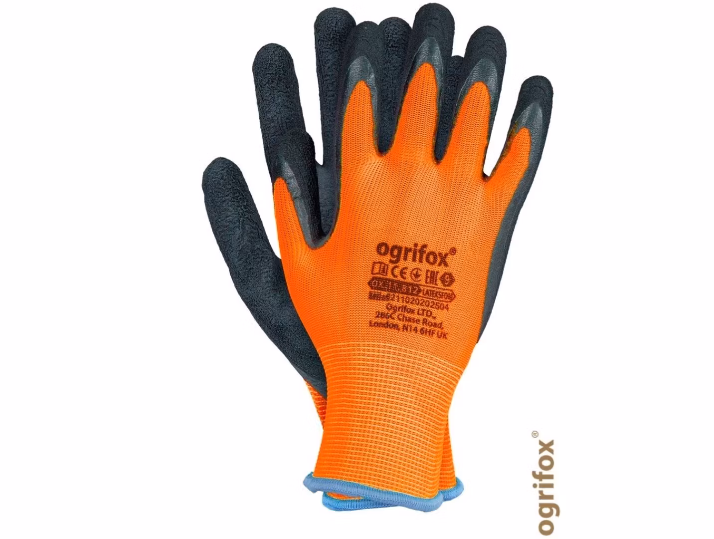 Ogrifox Arbetshandskar Latex belagda 12-pack