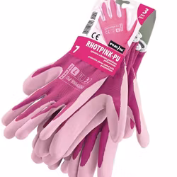 Trädgårdshandskar  RHOTPINK-PU 3-pack