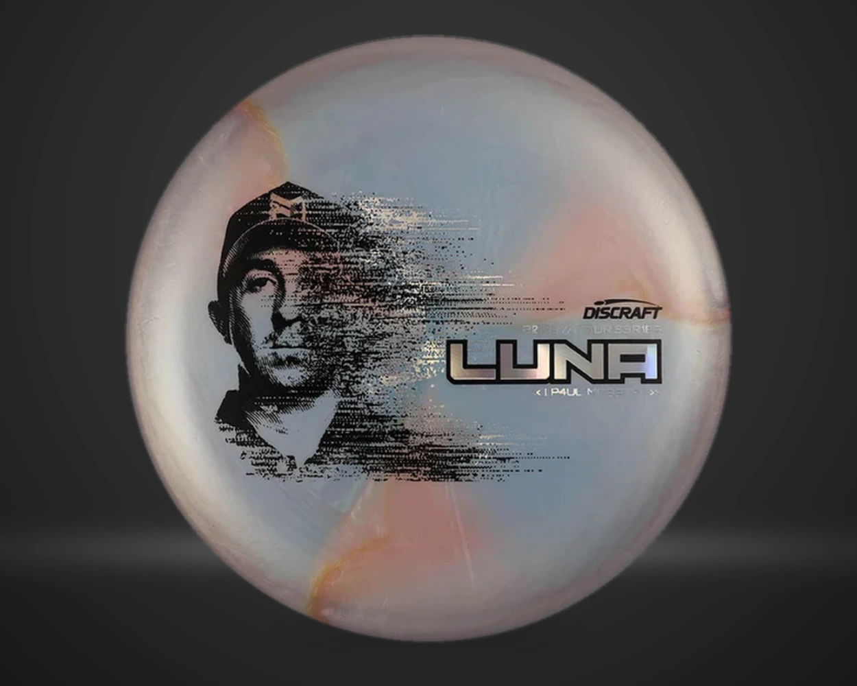 Ti Big Z Luna Paul McBeth 2026 putter i assortert farge, vist forfra på mørk produktbakgrunn