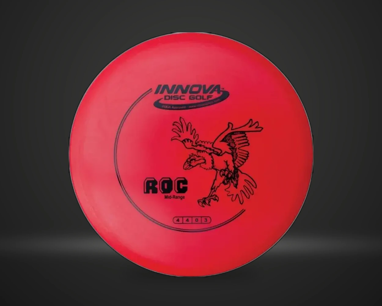 Innova DX Roc Midrange i rød, vist forfra